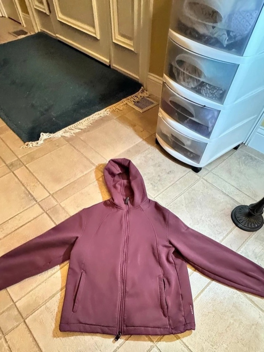 Athleta Hooded Jacket in Purple Size Small Like New